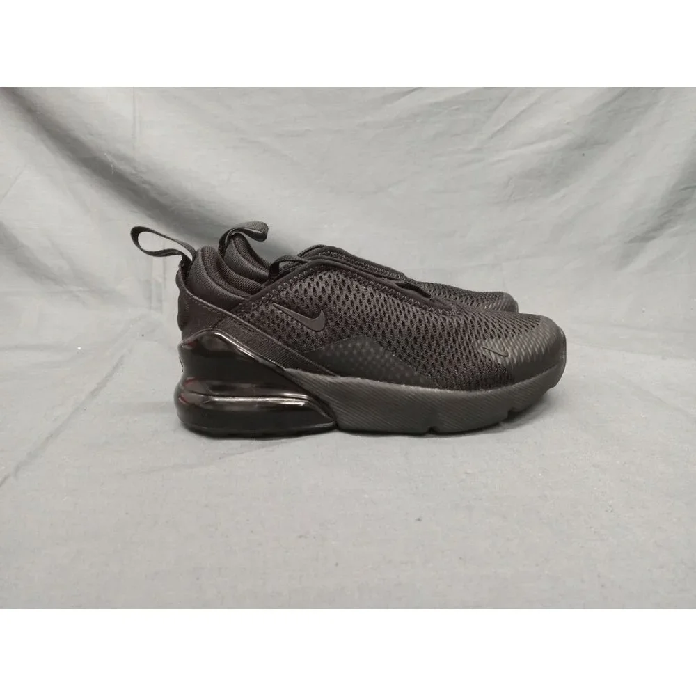 Nike Air Max 270 (PS) Sneakers Mesh Triple Black Size 1.5Y BRAND NEW NO BOX! - Picture 9 of 10